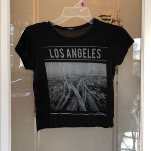 Brandy Melville Los Angeles crop T shirt OS / SM